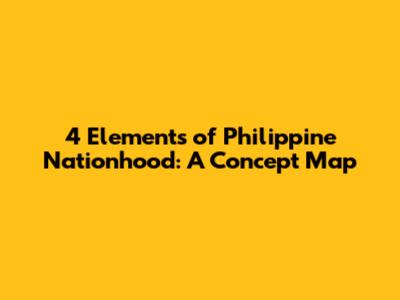 4 Elements of Philippine Nationhood: A Concept Map