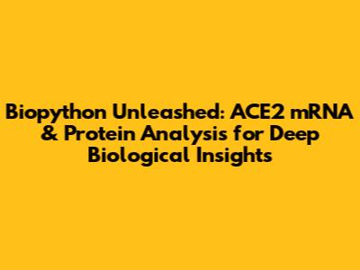 Biopython Unleashed: ACE2 mRNA & Protein Analysis for Deep Biological Insights