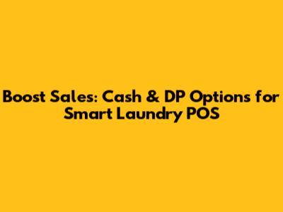 Boost Sales: Cash & DP Options for Smart Laundry POS