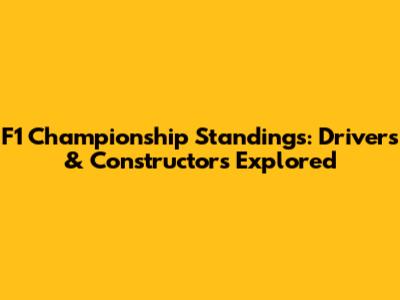 F1 Championship Standings: Drivers & Constructors Explored