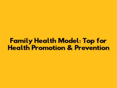 Family Health Model: Top for Health Promotion & Prevention