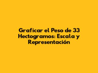 Graficar el Peso de 33 Hectogramos: Escala y Representación