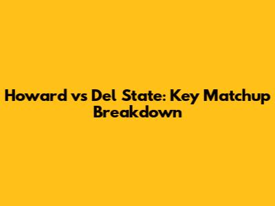 Howard vs Del State: Key Matchup Breakdown