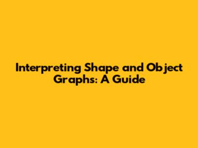 Interpreting Shape and Object Graphs: A Guide