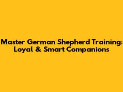 Master German Shepherd Training: Loyal & Smart Companions