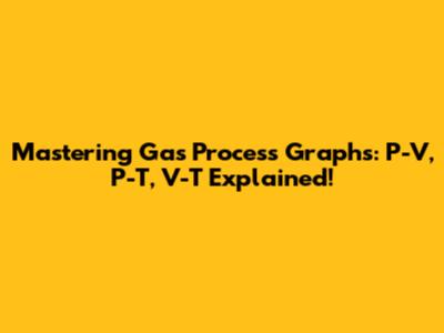Mastering Gas Process Graphs: P-V, P-T, V-T Explained!