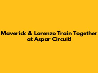Maverick & Lorenzo Train Together at Aspar Circuit!