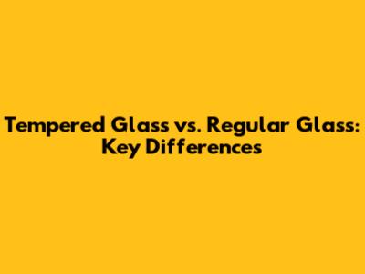 Tempered Glass vs. Regular Glass: Key Differences