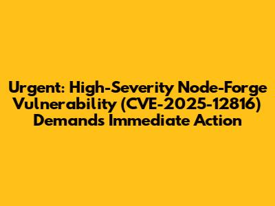 Urgent: High-Severity Node-Forge Vulnerability (CVE-2025-12816) Demands Immediate Action