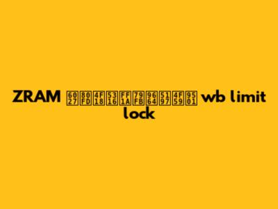 ZRAM 性能优化：移除冗余锁 `wb_limit_lock`
